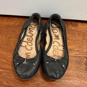 Sam Edelman Black Leather Ballet Flats size 8